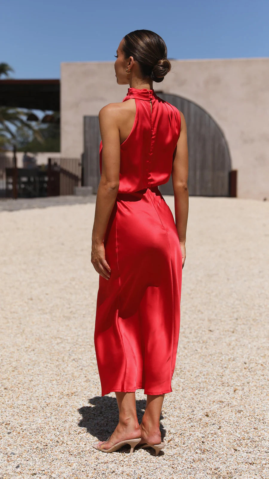 Amara Satin Couture Maxi Dress