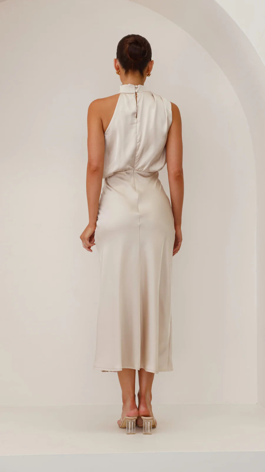 Amara Satin Couture Maxi Dress