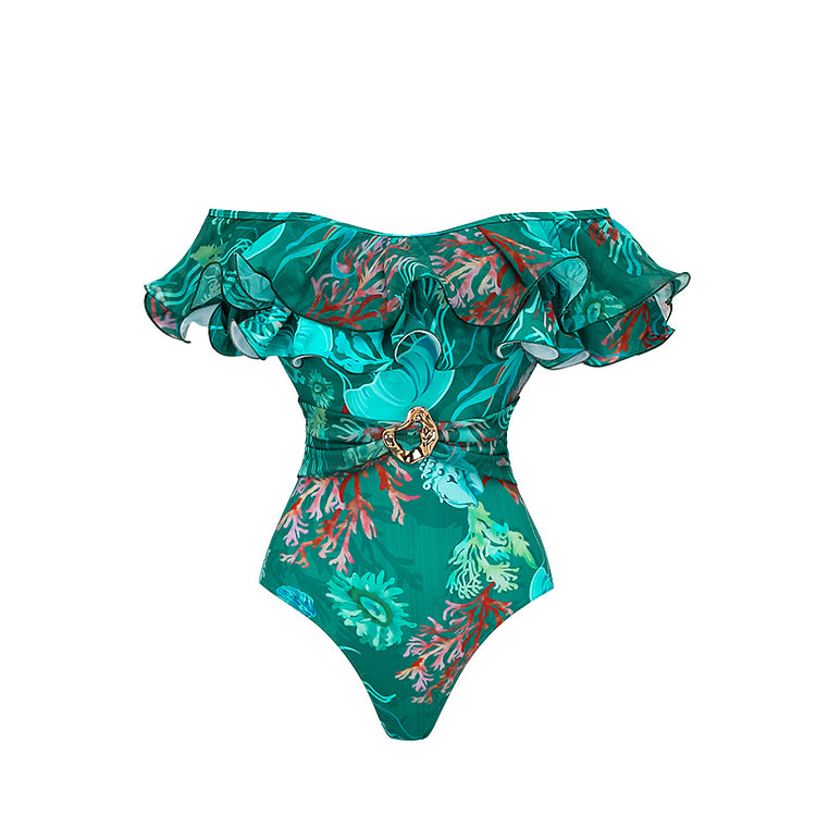 Ayla Marine Print One-Piece