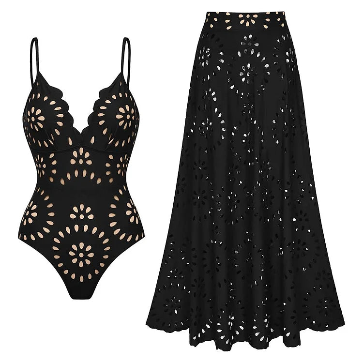 Mira Floral Laser Cutout Skirtini