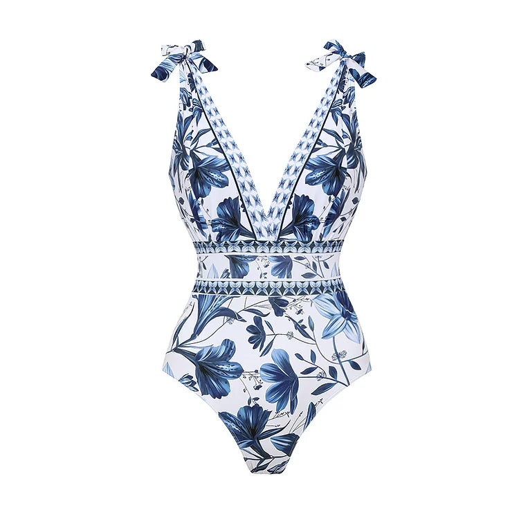 Lily Floral Swimsuit & Skirt Set