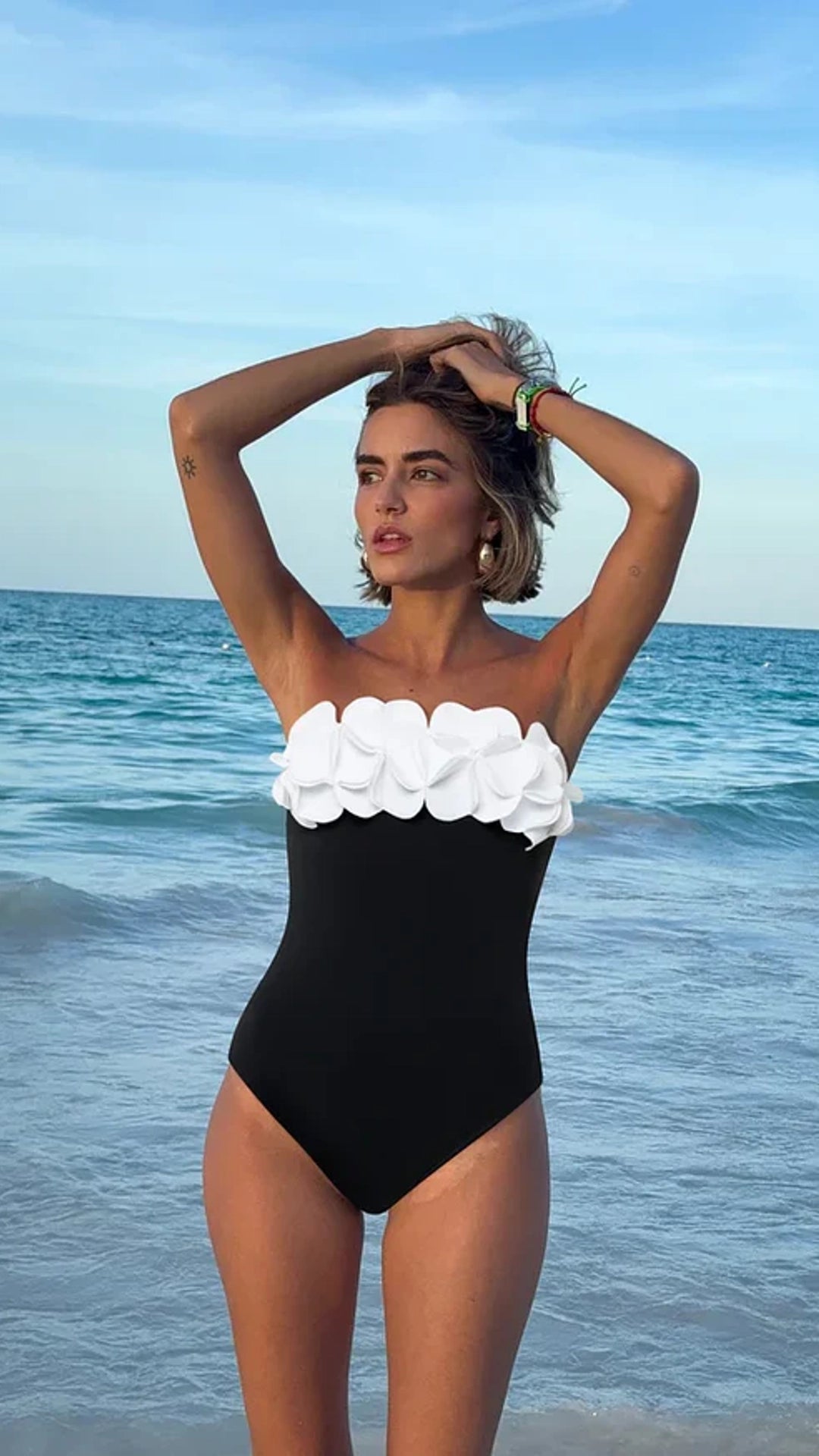 Floral 3D Wrap Skirt Swimsuit Set