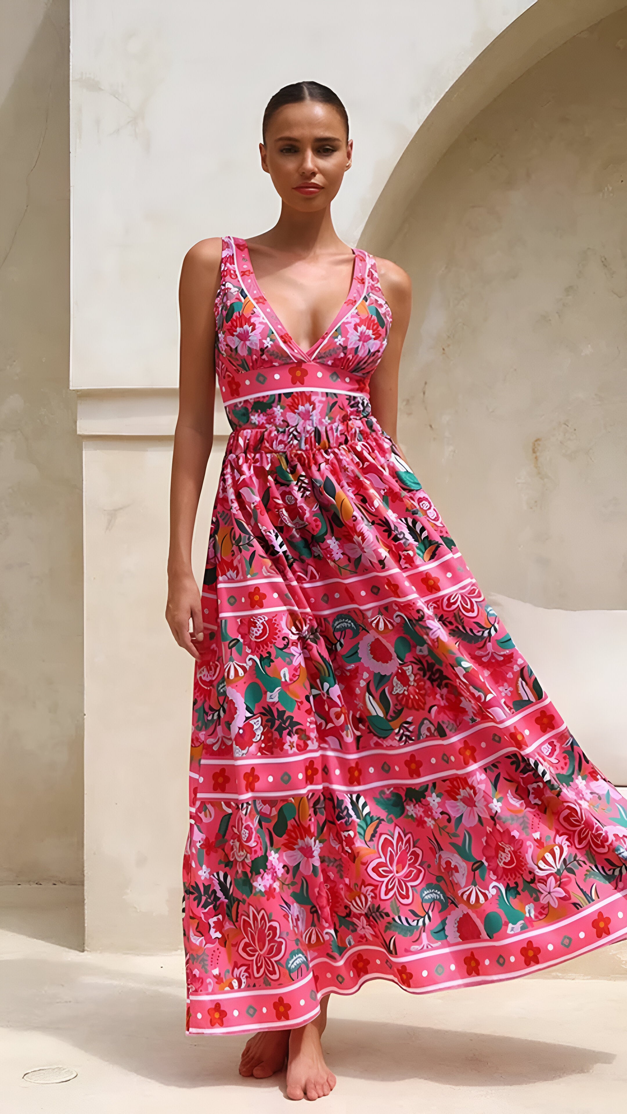 Amara Floral V-Neck Shortini