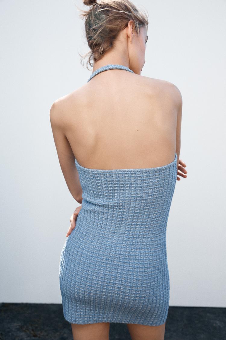 Juliette Stretch Knit Halter Dress