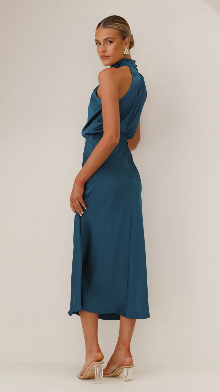 Amara Satin Couture Maxi Dress