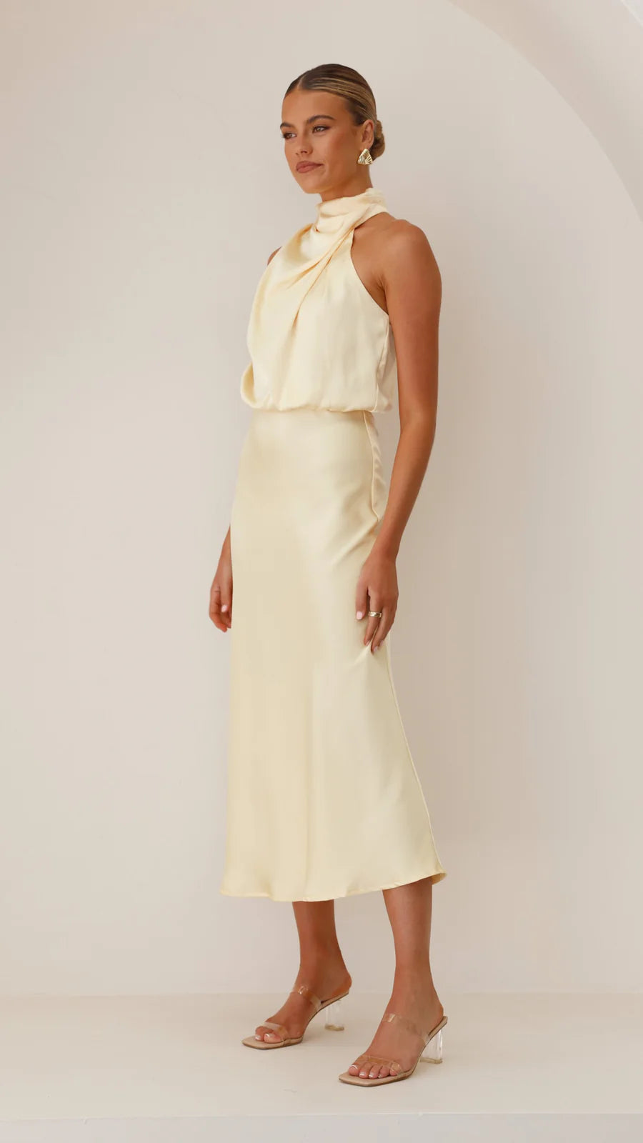 Amara Satin Couture Maxi Dress