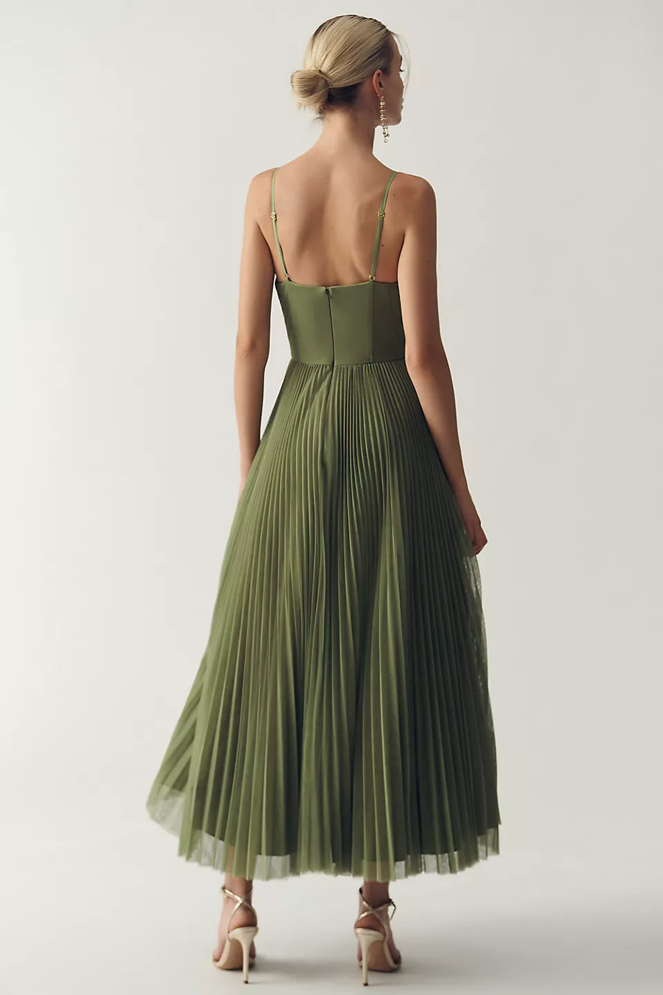 Grace Pleated Tulle Midi Dress