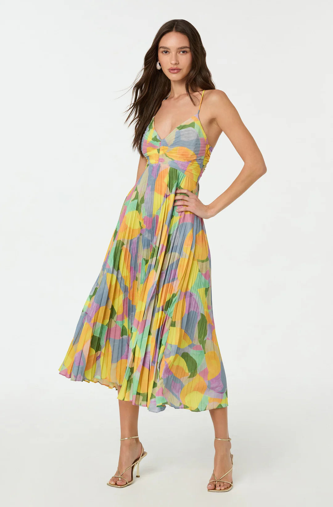 Amara Floral Plissé Maxi
