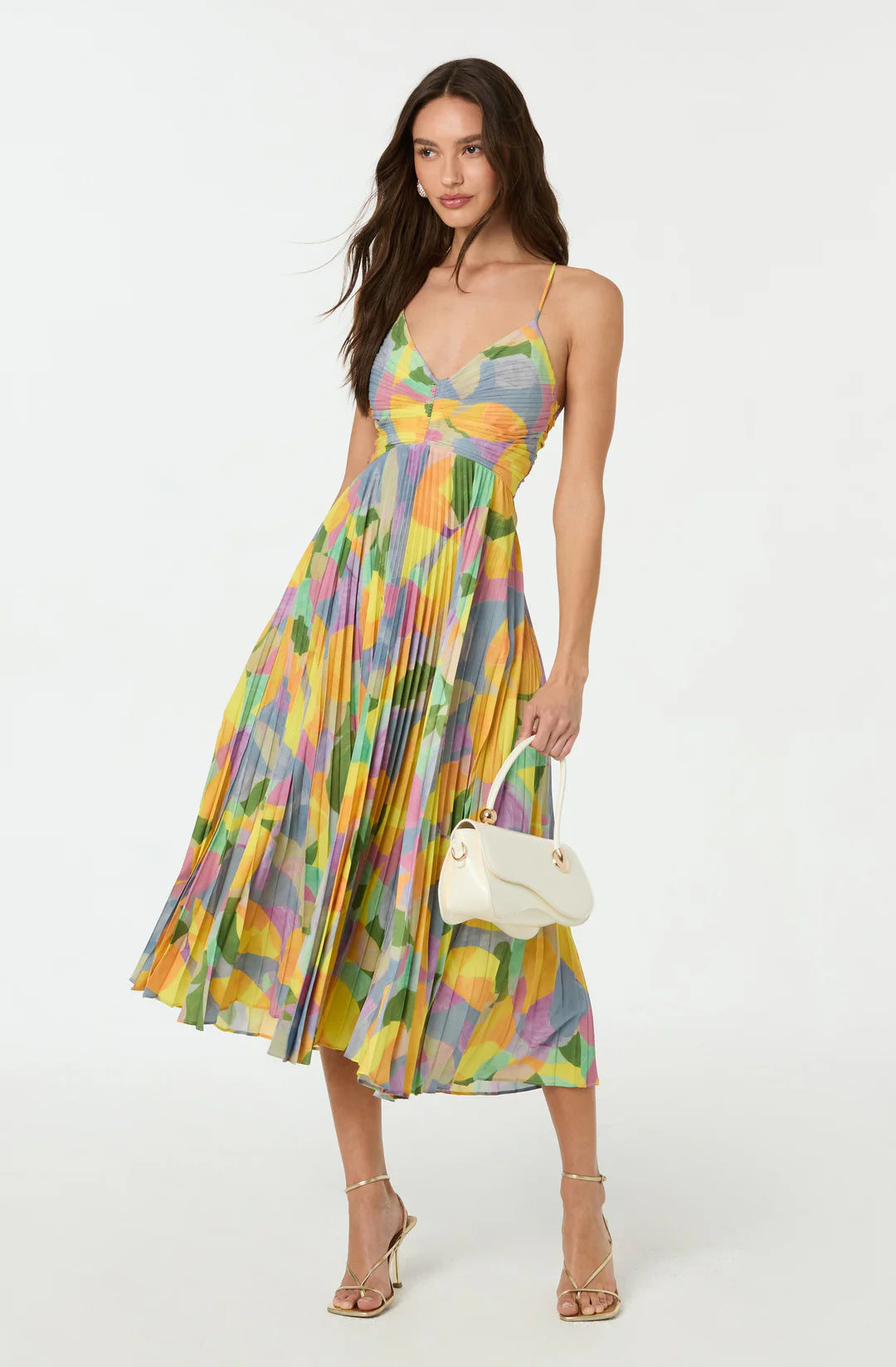 Amara Floral Plissé Maxi