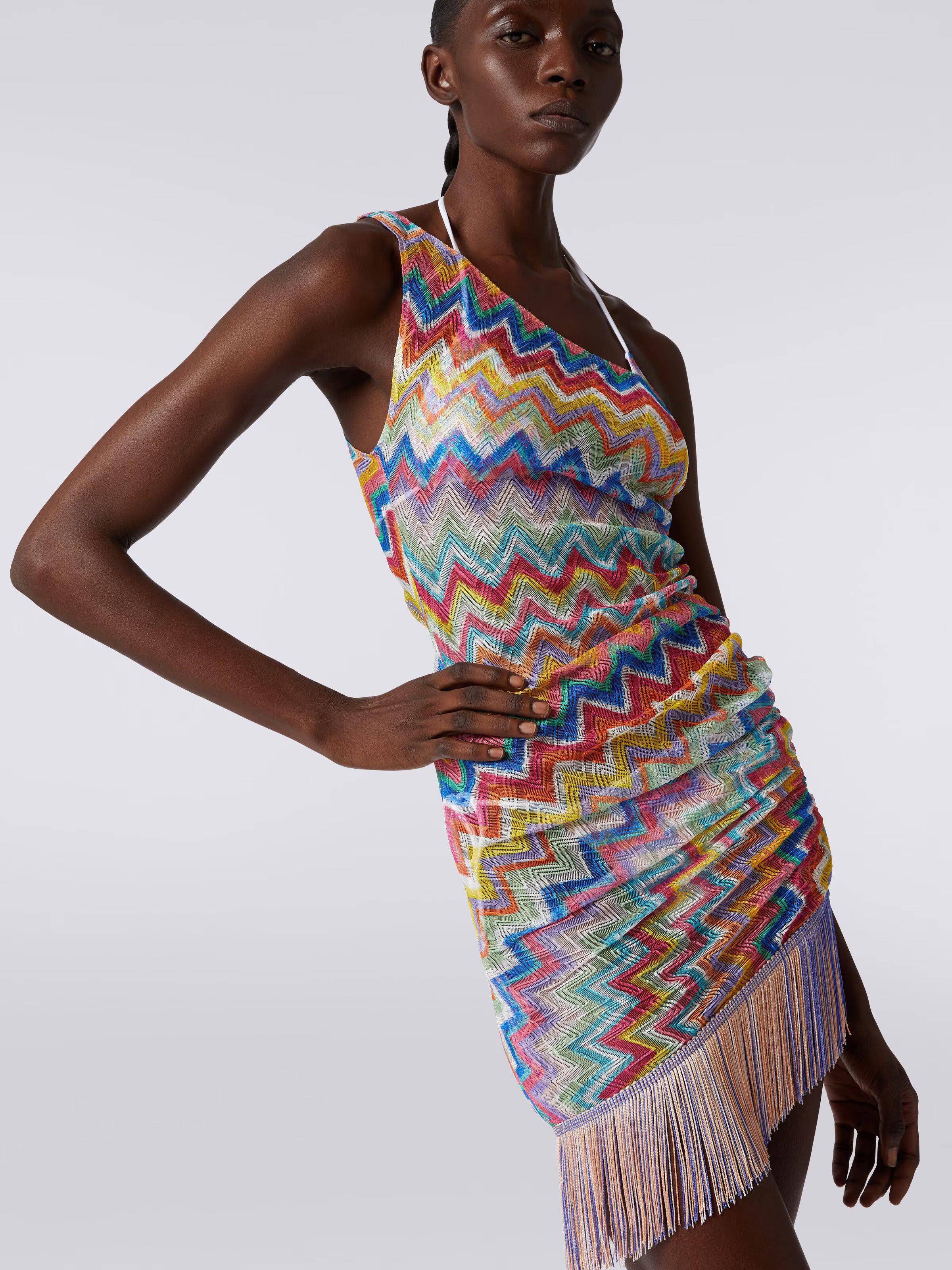 Soleil Fringe Halter Dress