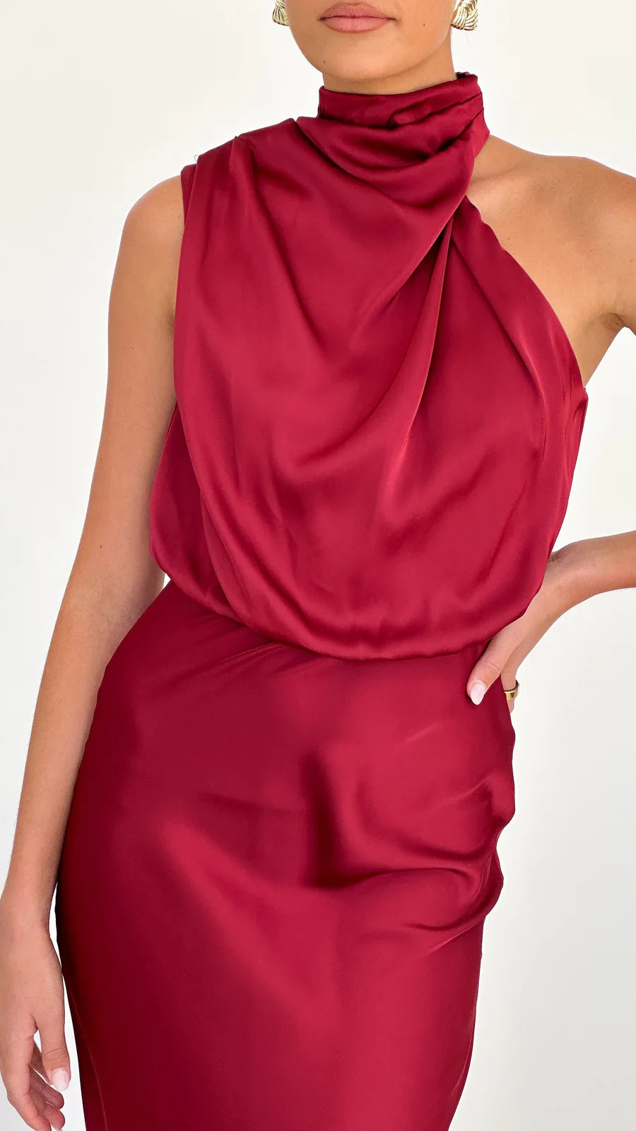 Amara Satin Couture Maxi Dress
