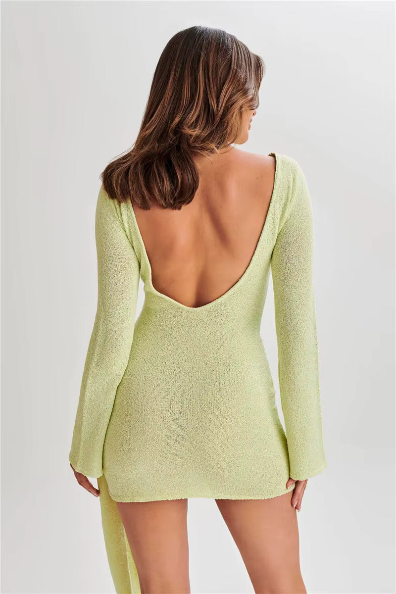 Hailey | Knitted Drape Detail Dress