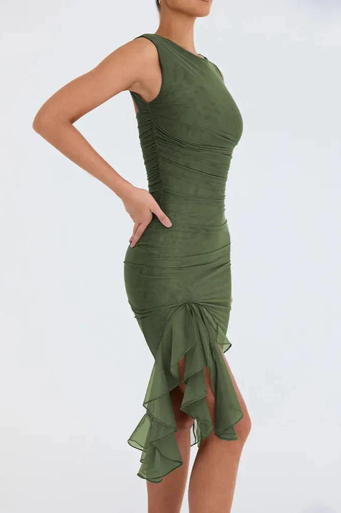 Margot Ruffle Midi Dress