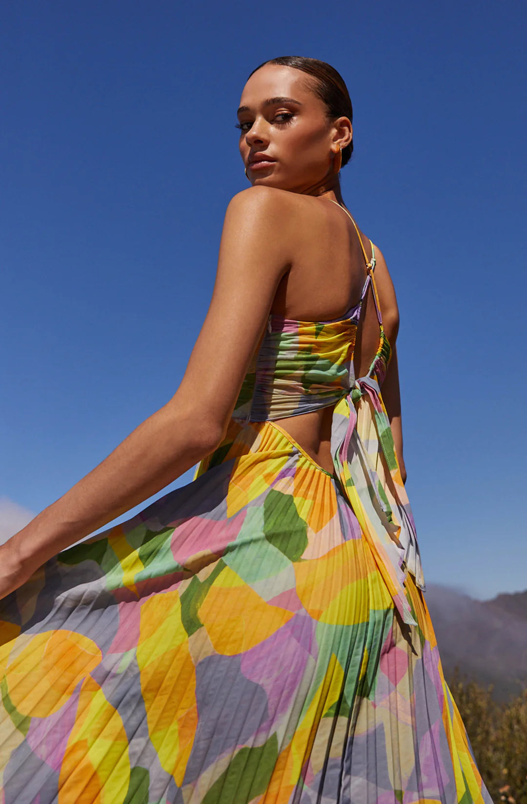Amara Floral Plissé Maxi