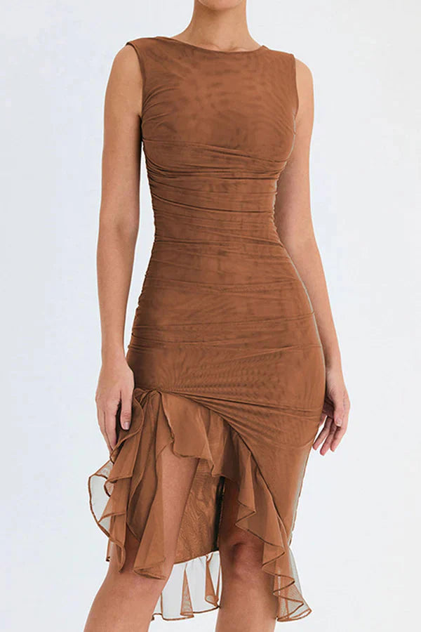 Margot Ruffle Midi Dress