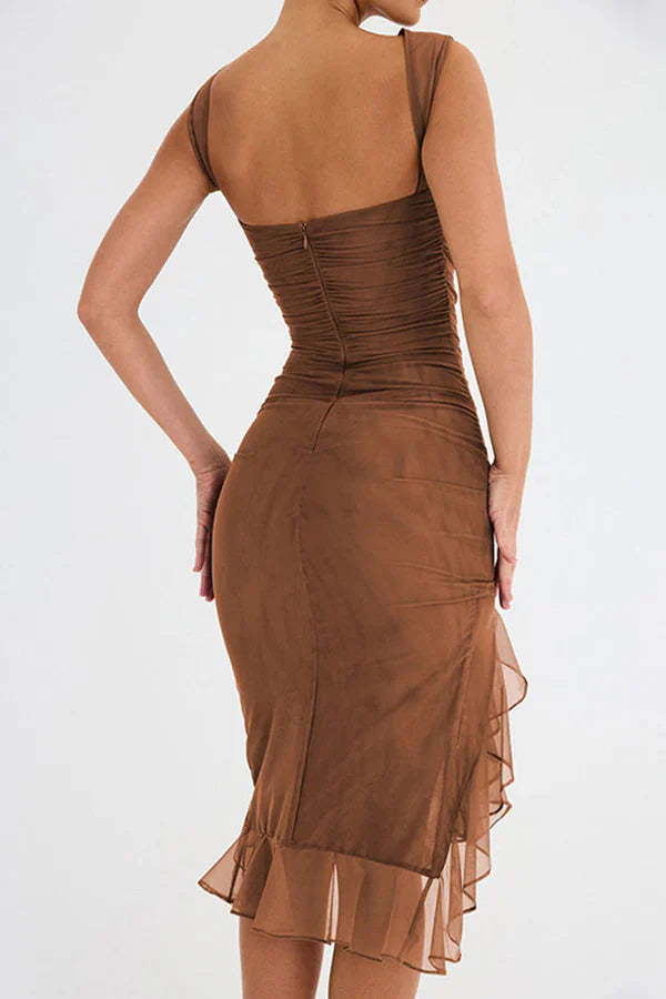 Margot Ruffle Midi Dress