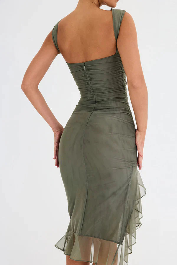 Margot Ruffle Midi Dress