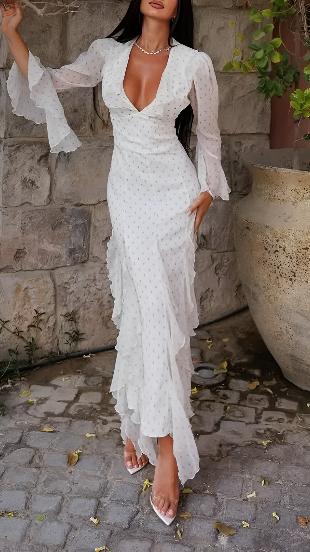 Eva Chiffon Printed Dress