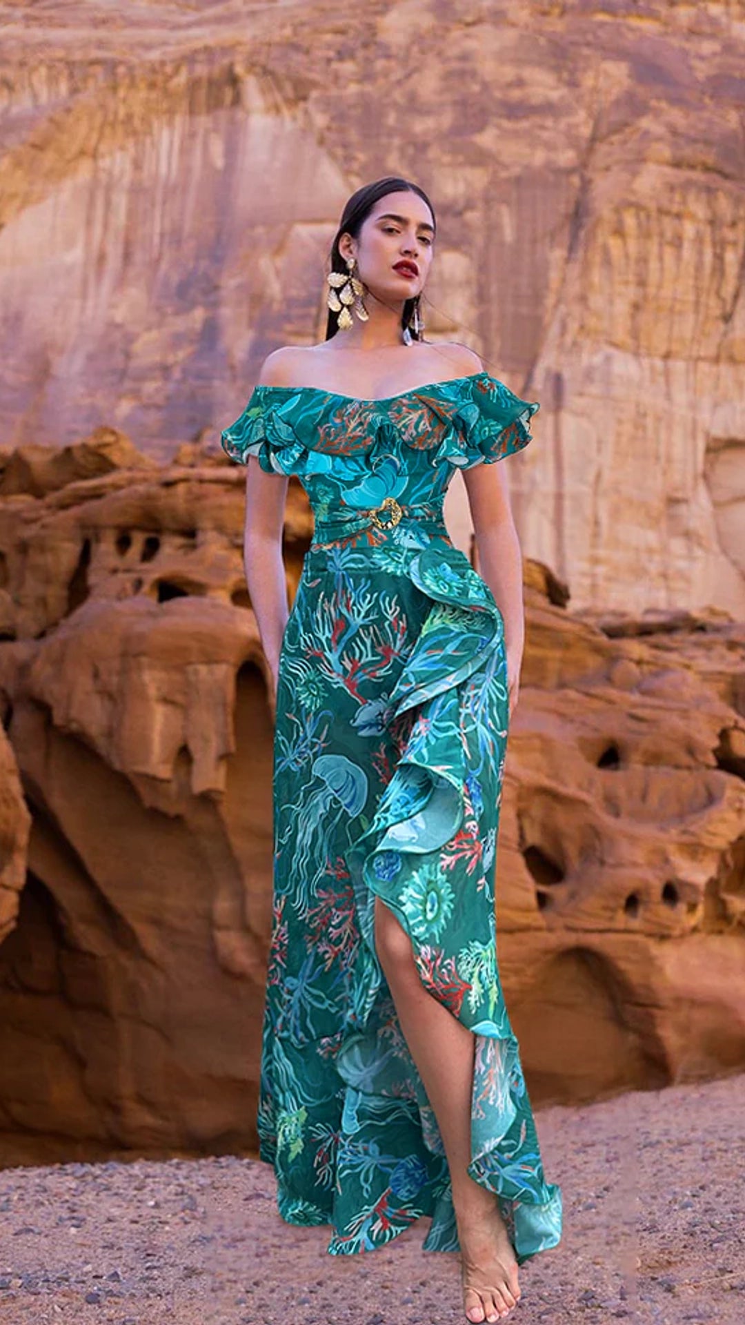Ayla Marine Print One-Piece