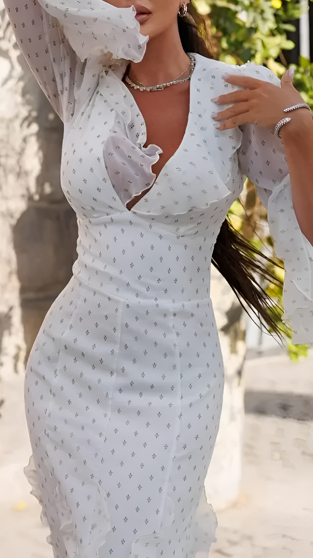 Eva Chiffon Printed Dress