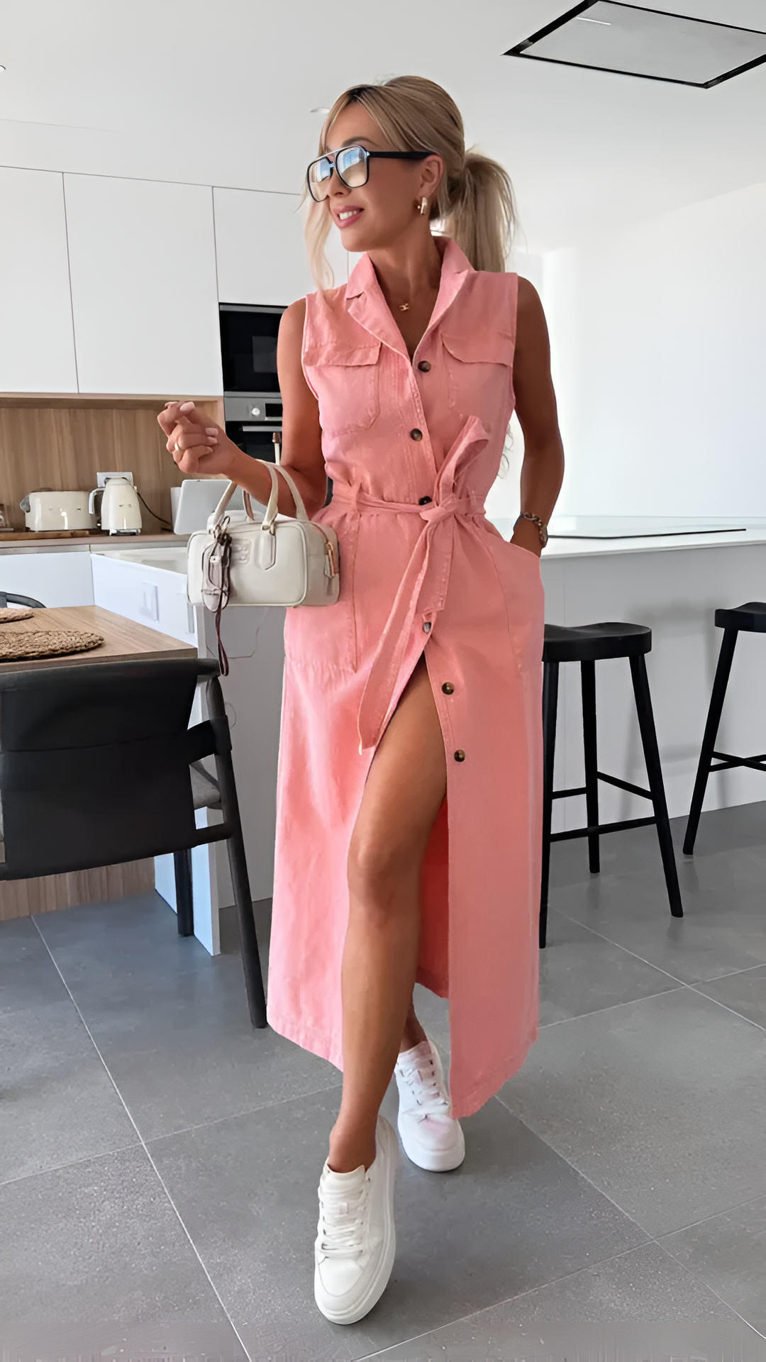 Sarah Denim Maxi Dress