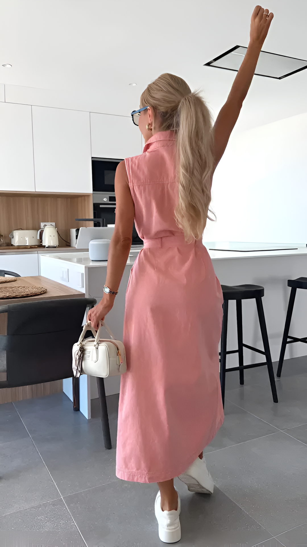 Sarah Denim Maxi Dress