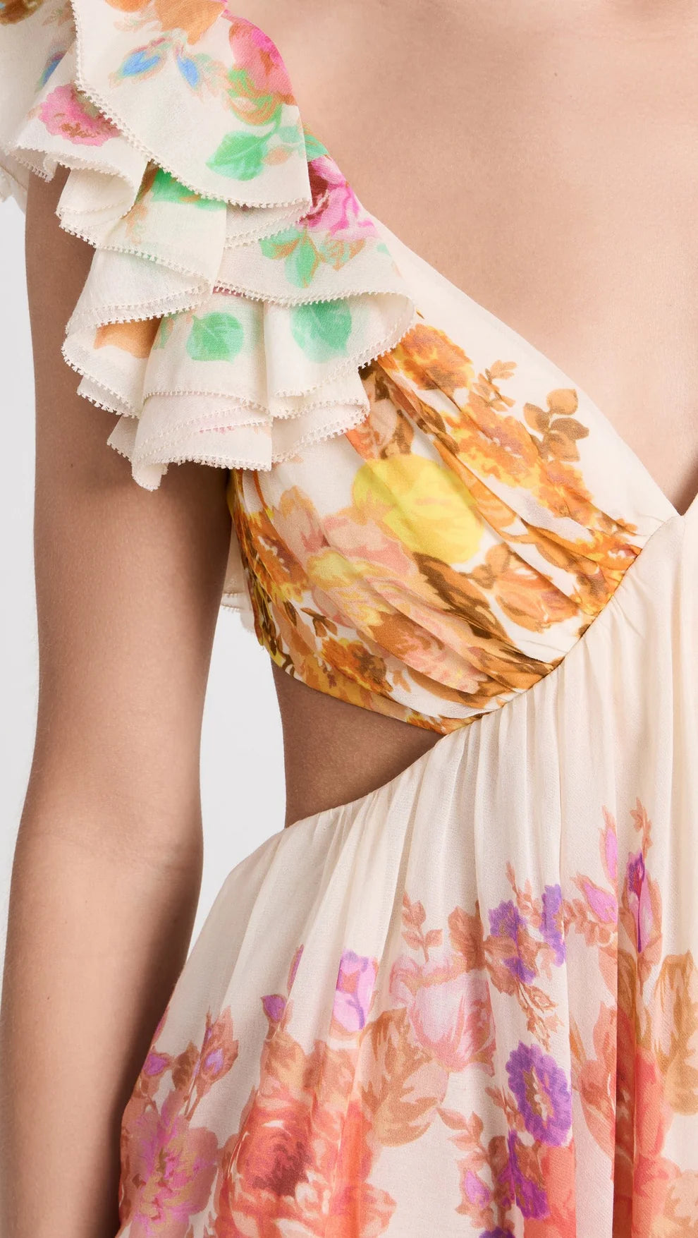 Nina Ruffle Midi Dress